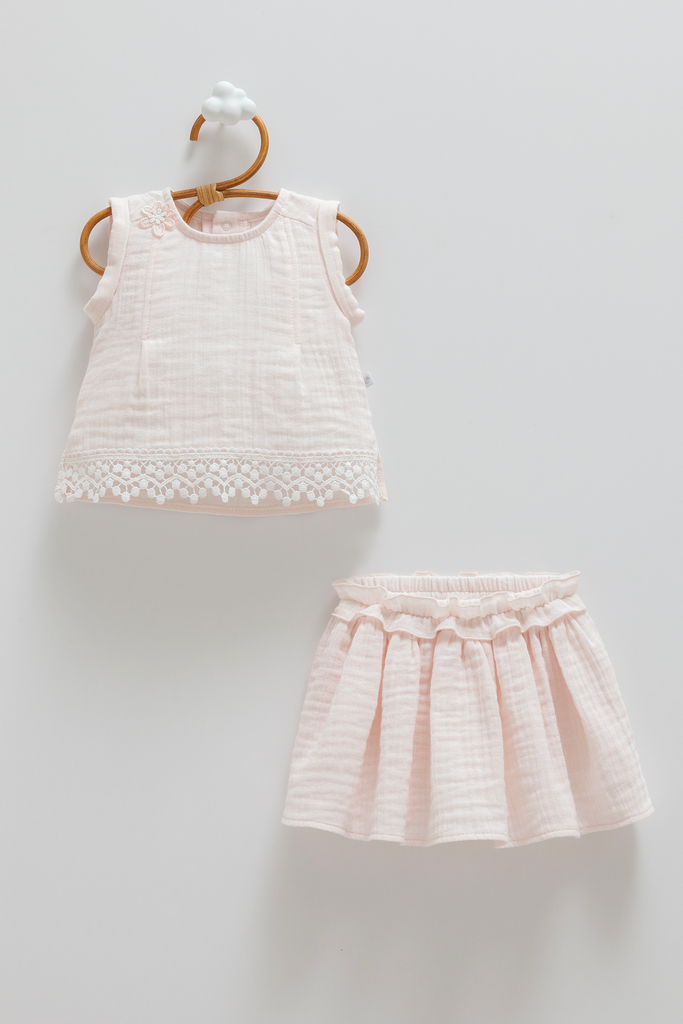 [TKK2457.PEMBE.68-74] طقم بيبي - Smile 2 - Pink (6-9 Months)
