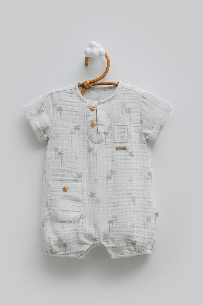 [TE1725.GRI.56-62] أفرهول صيفي -Free Boy - Gray (1-3 Months)