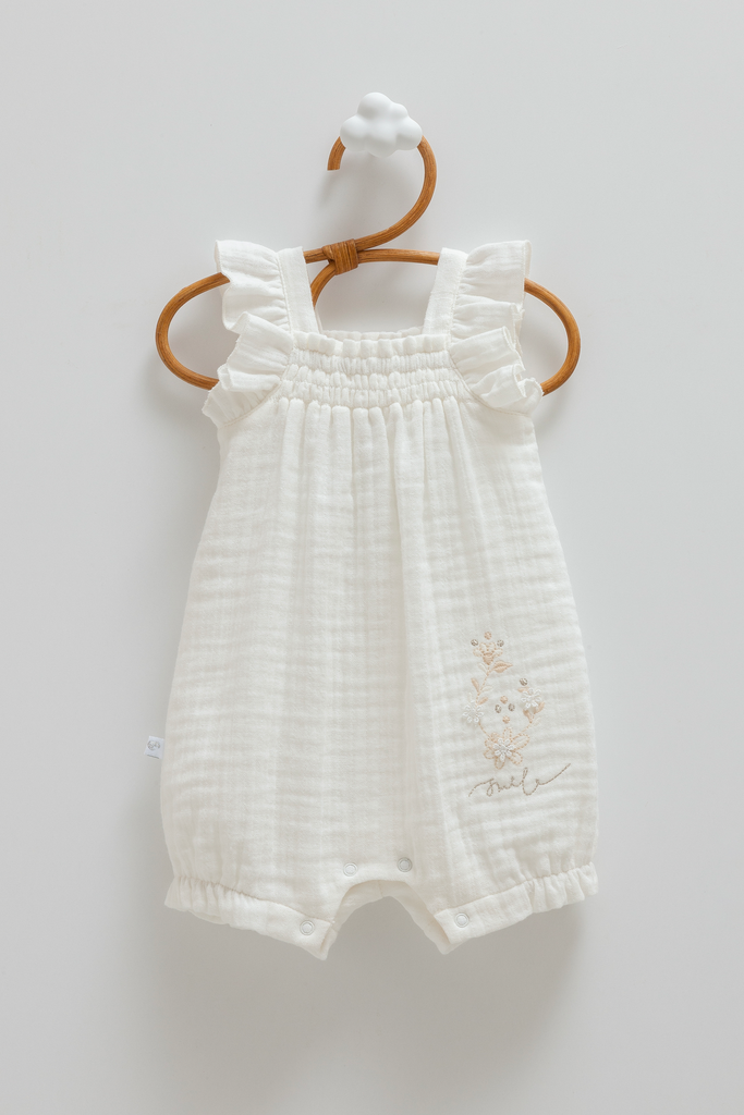 [TK2400.EKRU.56-62] أفرهول بيبي صيفي - White (1-3 Months)