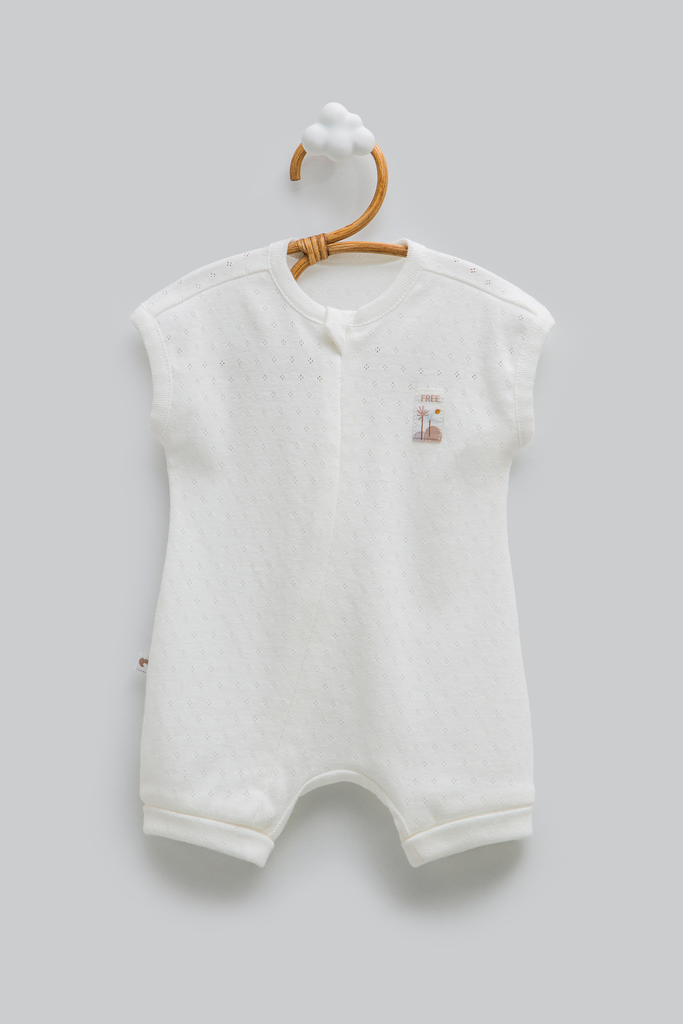 [TE2379.EKRU.50-56] أفرهول Hello baby-EKRU (0-1 Months)