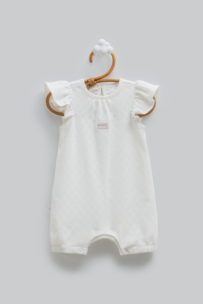 [TK2383.EKRU.50-56] أفرهول - Hello Girl - White (0-1 Months)