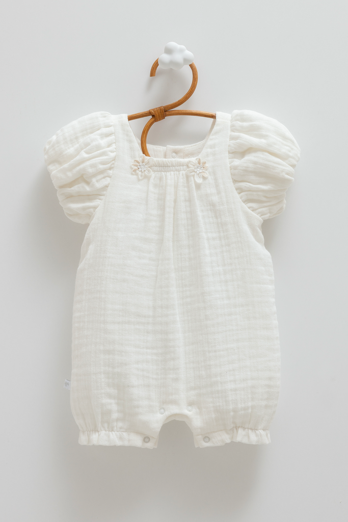 [TK2401.EKRU.62-68] أفرهول صيفي - Smile - White (3-6 Months)