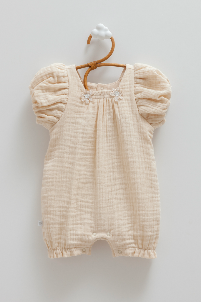 [TK2401.BEJ.62-68] افرهول صيفي - Smile - Bej (3-6 Months)