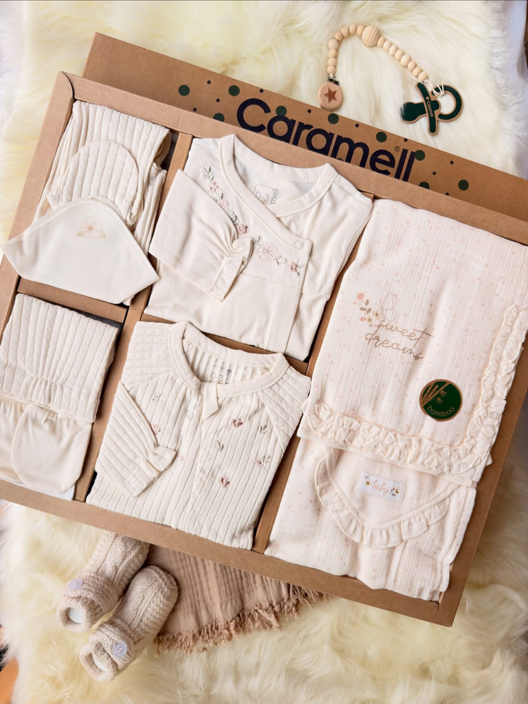 [ZK2390.BEJ.56-62.] طقم استقبال 10 قطع - 0-3 أشهر BEJ