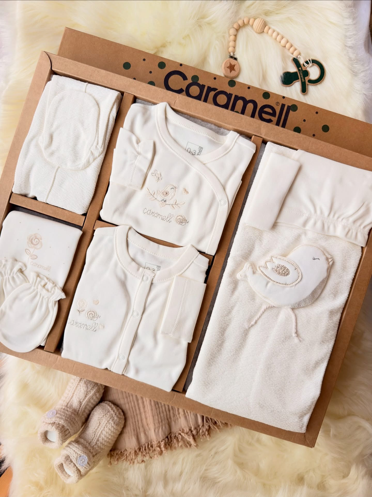 [ZK2277.EKRU.56-62.] طقم استقبال10 قطع 0-3 أشهر - EKRU