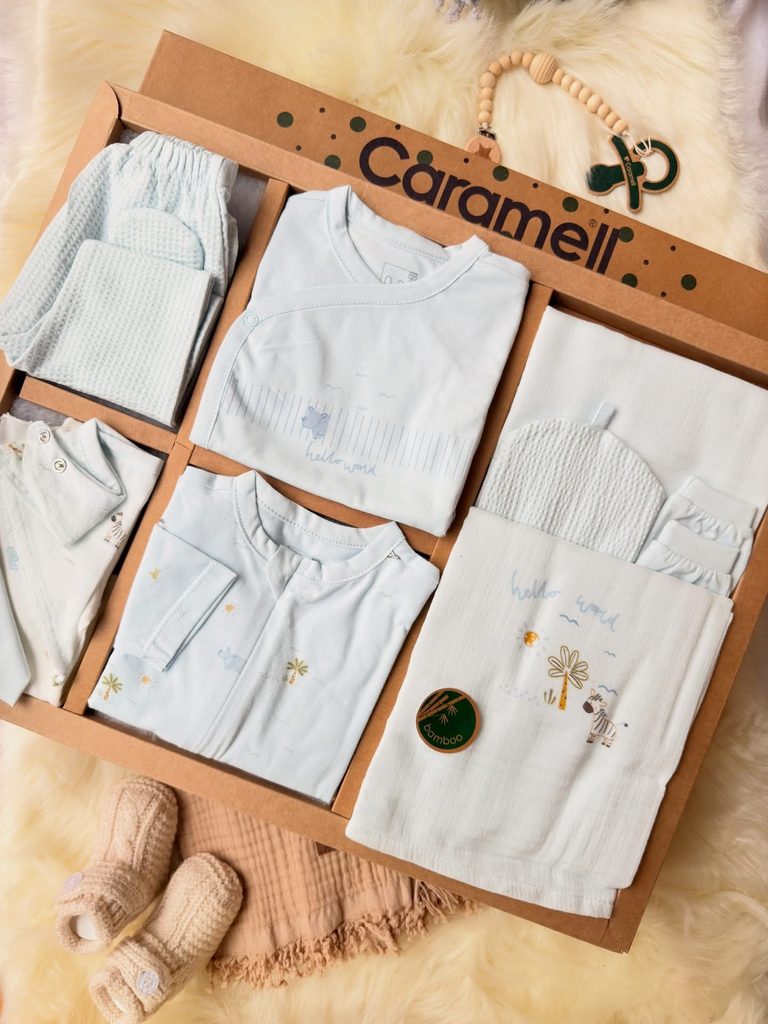 [ZE2355.MAVI.56-62.] طقم استقبال صيفي 10  قطع 0-3 أشهر - MAVI