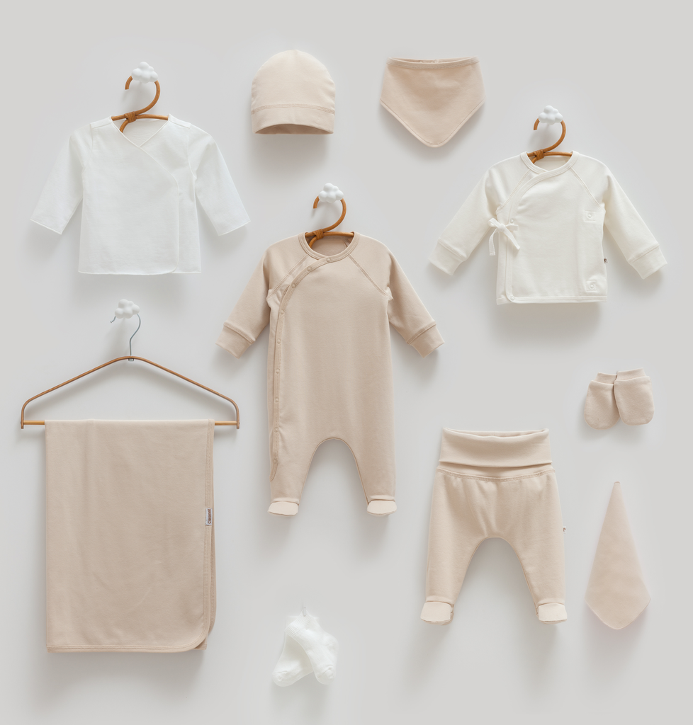 [ZU2415.KAHVE.56-62.] طقم استقبال10 قطع 0-3 أشهر - KAHVE