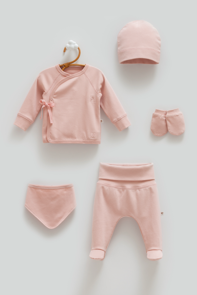 طقم حديث ولادة 5 قطع - Uni Baby - Rose