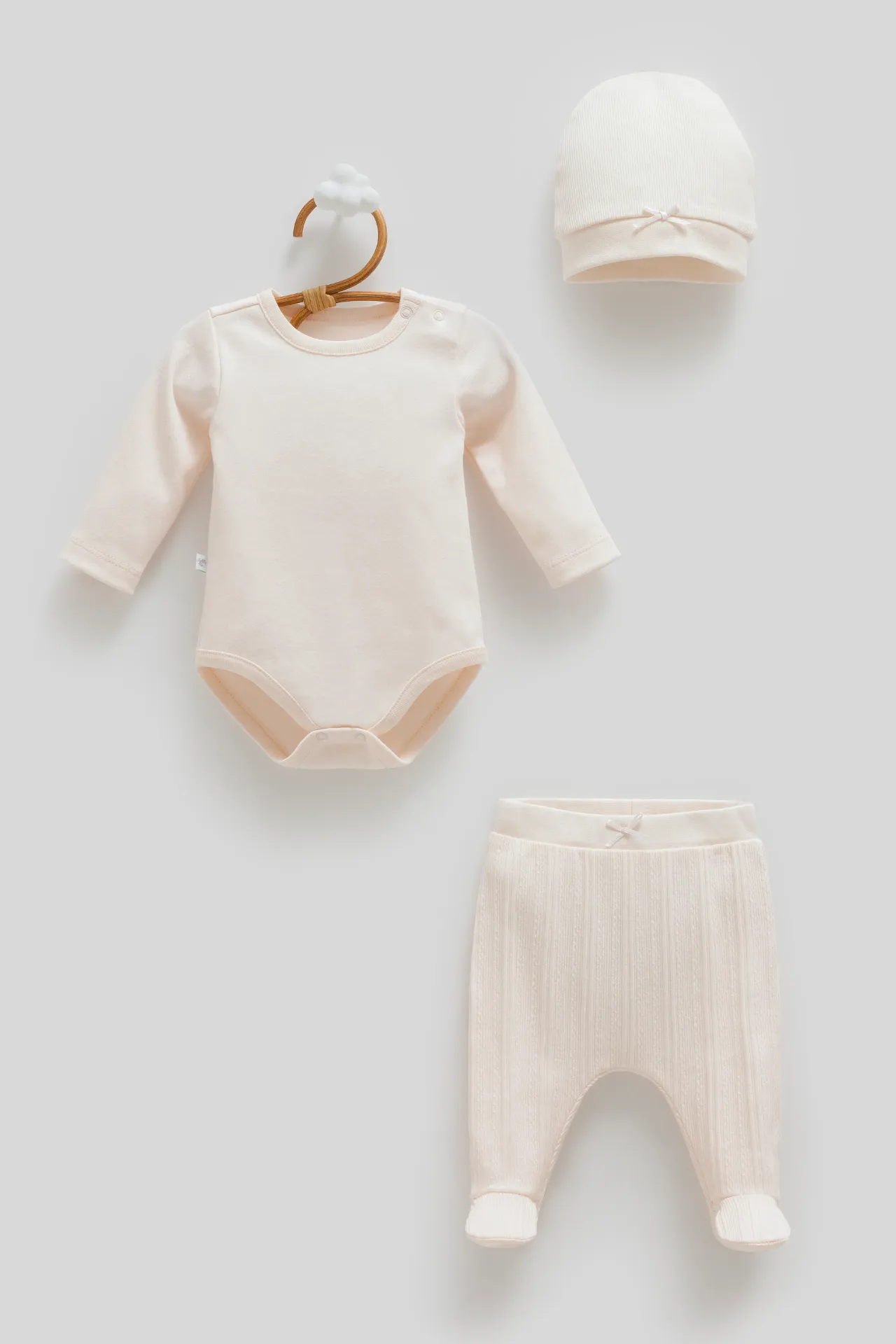 [BPS1939.PEMBE.50-56] طقم 3 قطع - PEMBE (0-1 Months)