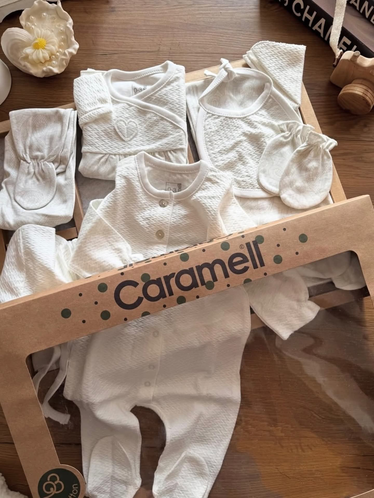 [ZK1911.EKRU] طقم استقبال 10 قطع - 0-3 أشهر EKRU