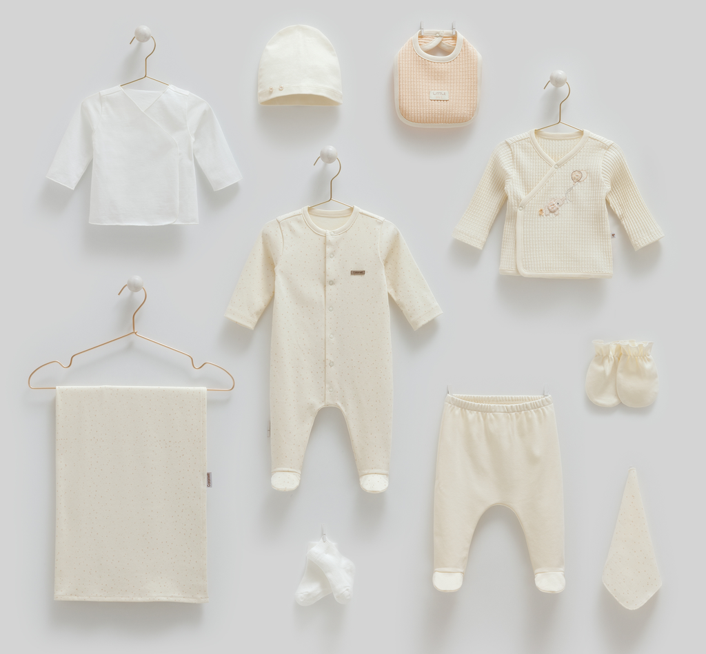 [ZU1585] طقم استقبال 10 قطع 0-3 أشهر BEJ