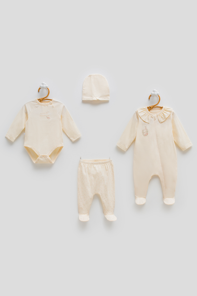 طقم بيبي Only Flower 4pcs -BEJ