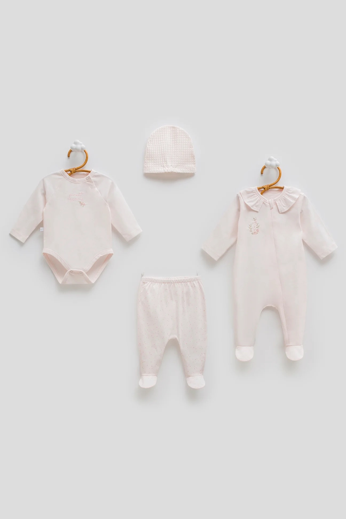 طقم بيبي Only Flower 4pcs -Pink