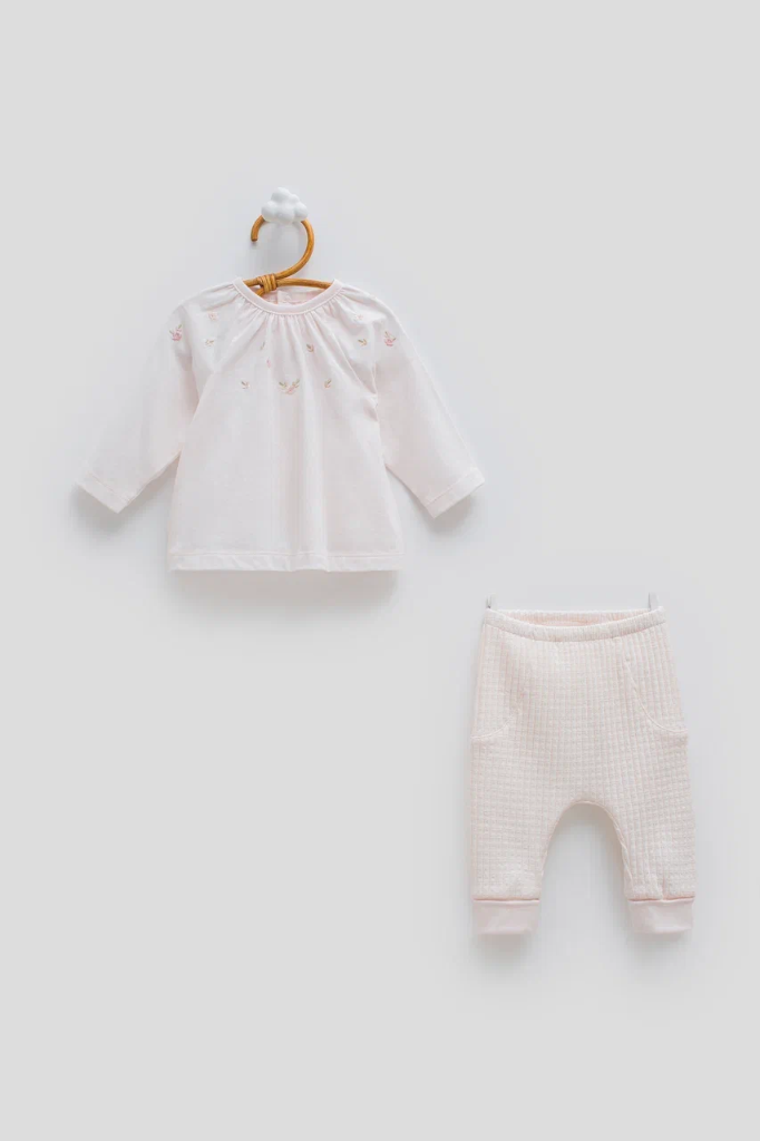 طقم بناتي Only Flower 1- PINK (1-3 Months)