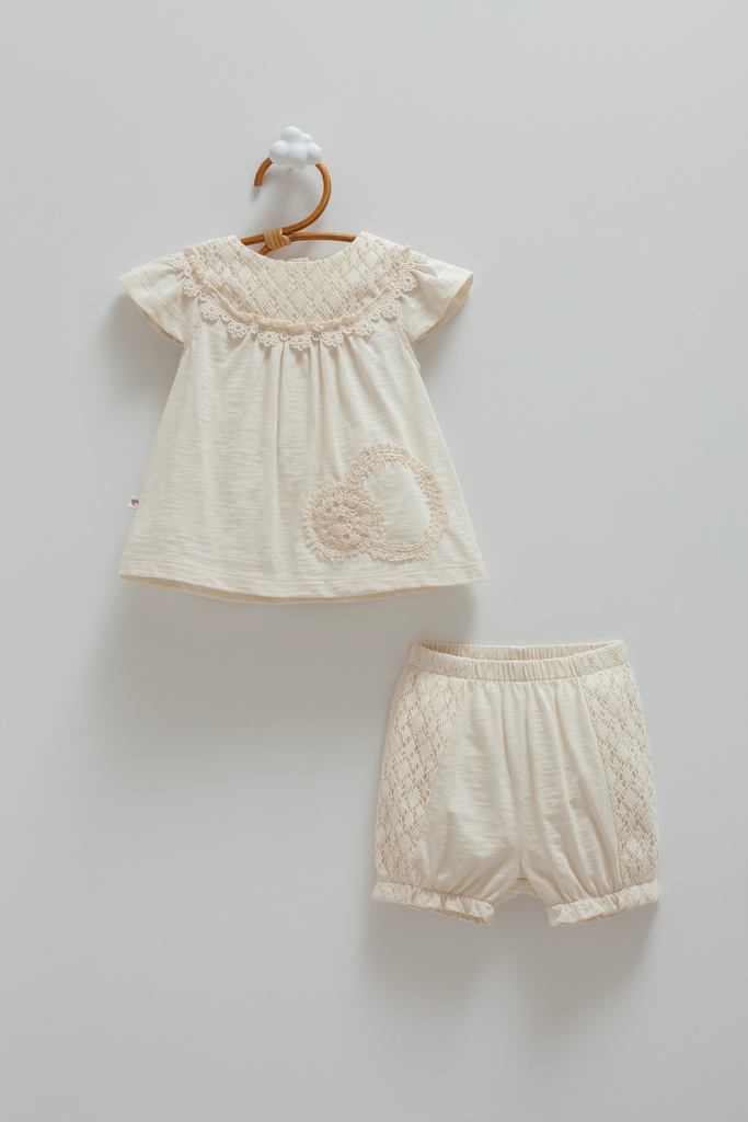 طقم بيبي - Lace Flower