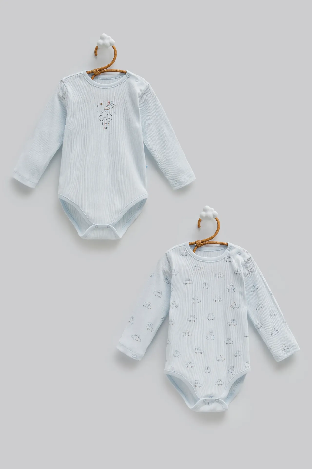 [BE2226.MAVI.74-80] طقم تبان كم - First Car -Mavi (9-12 Months)