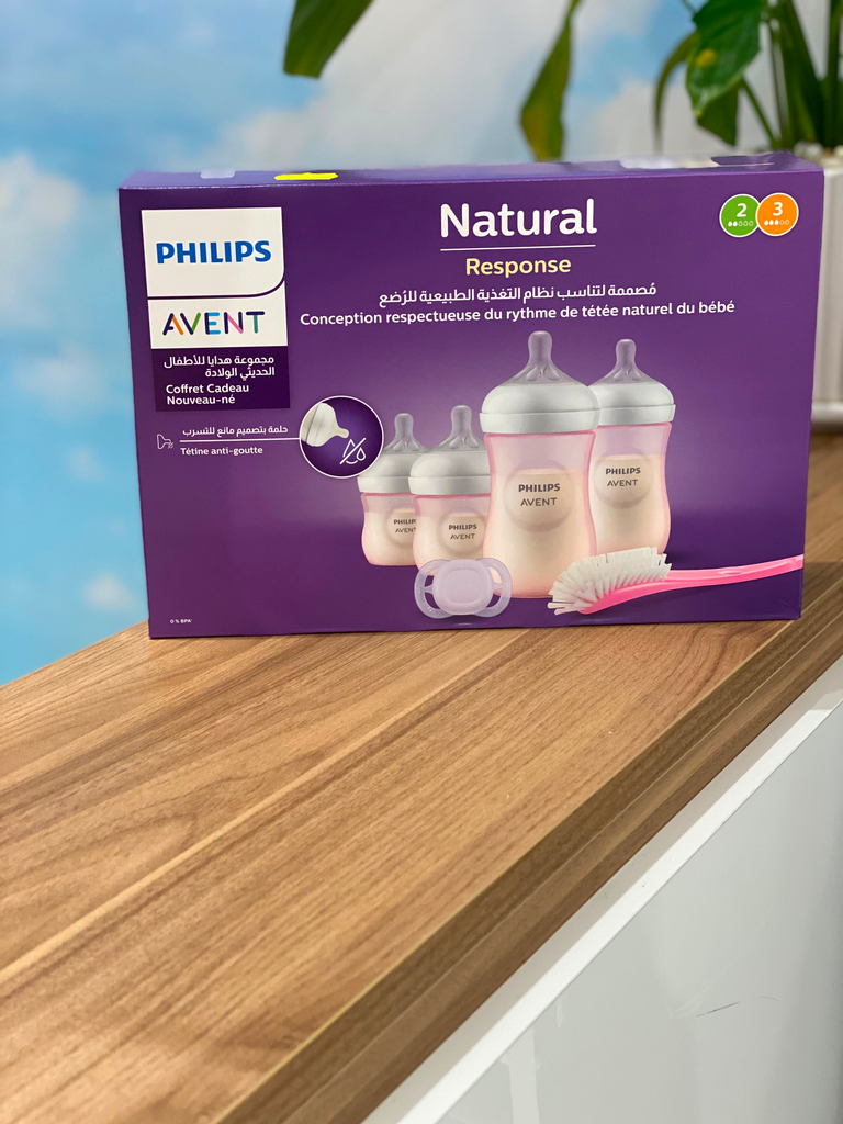 Philips Avent SET NAT 3.0 4 BTL PINK HEART