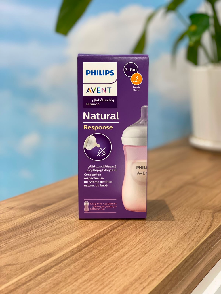 Philips Avent BOTTLE NAT 3.0 9OZ PINK 1P