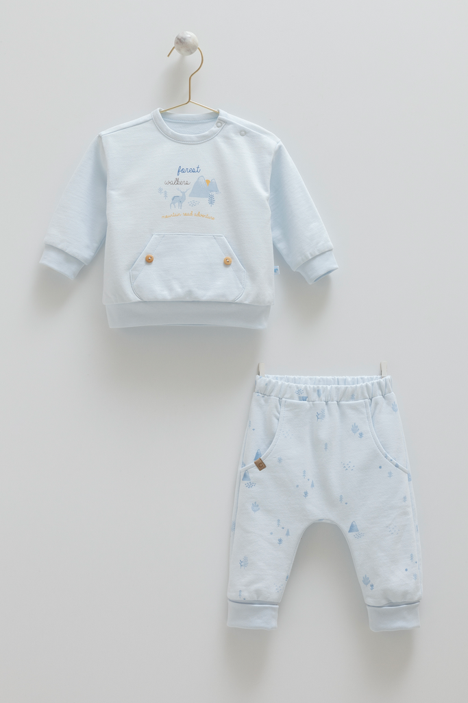 [TKE2025 Blue] طقم قطعتين-Cool Mountain  ازرق (3-6 Months)