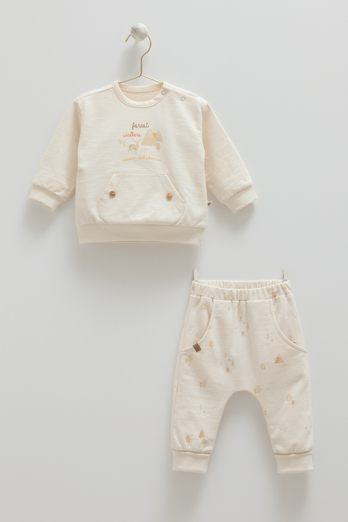 [TKE2025 Ivory] طقم قطعتين- Cool Mountain 2 (3-6 Months)
